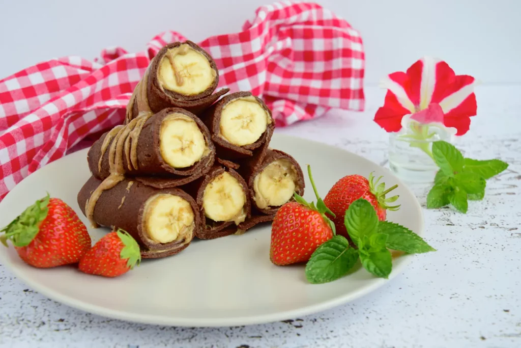Almond Butter And Nutella Banana Roll-Ups