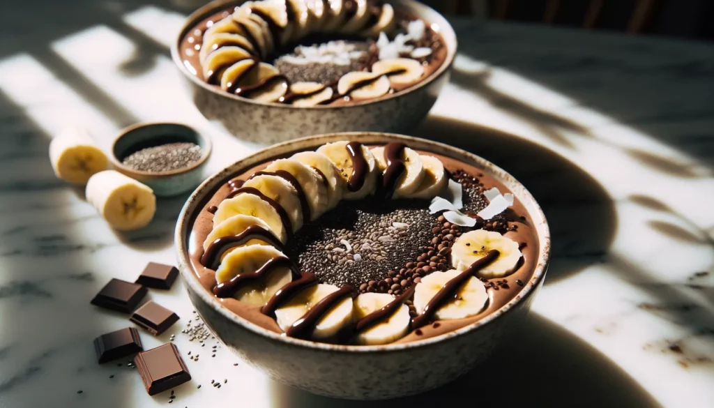 Dark Chocolate-Banana Smoothie Bowls