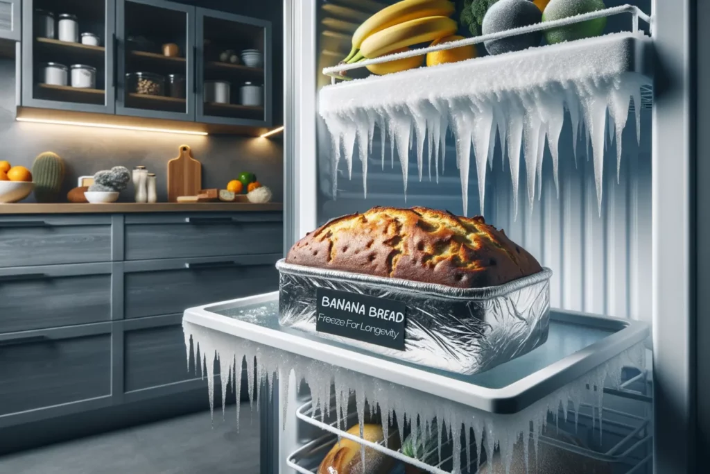 Storing The Banana Bread In The Freezer 